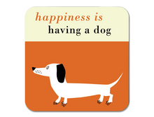 Load image into Gallery viewer, Repeat Repeat Happiness Sausage Dog Coasters
