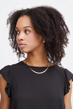 Load image into Gallery viewer, ICHI Flutter Cap Sleeve Blouse - 2 Colours