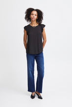 Load image into Gallery viewer, ICHI Flutter Cap Sleeve Blouse - 2 Colours