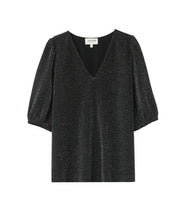 Load image into Gallery viewer, Grace & Mila Oreo V Neck Glitter Top