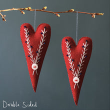 Load image into Gallery viewer, East of India Felt Embroidered Heart - 2 Colours