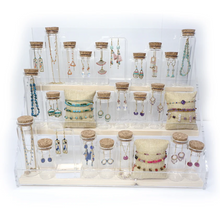 Load image into Gallery viewer, Annabella Moore Garnet & Pink Tourmaline Gemstone Earrings in a Bottle