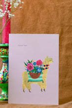 Load image into Gallery viewer, Alpaca Thank You Greeting Card