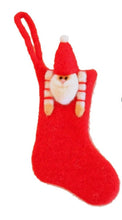 Load image into Gallery viewer, Santa, Snowman & Elf in Stocking Felt Decorations - 3 Variants