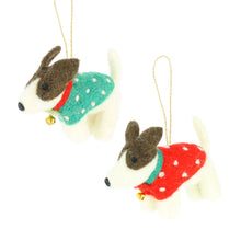 Load image into Gallery viewer, Jack Russell Felt Christmas Decoration - 2 Options