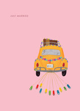 Load image into Gallery viewer, Just Married Beetle Car Greeting Card