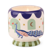 Load image into Gallery viewer, PADDYWAX Peacock Ceramic Boxed Misted Lime Scented Candle