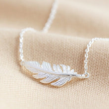 Load image into Gallery viewer, Lisa Angel Feather Necklace - Silver