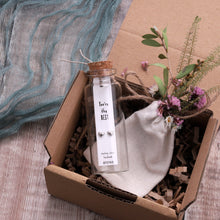 Load image into Gallery viewer, Attic Creations Message Bottle Earrings - ‘You’re the best’