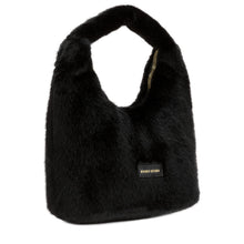 Load image into Gallery viewer, Every Other Faux Fur Scoop Bag - Black