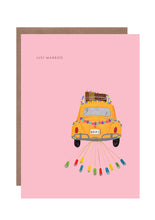 Load image into Gallery viewer, Just Married Beetle Car Greeting Card