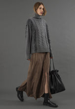 Load image into Gallery viewer, Religion Jamie Fringed Jumper - Charcoal