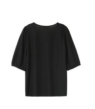 Load image into Gallery viewer, Grace & Mila Oreo V Neck Glitter Top