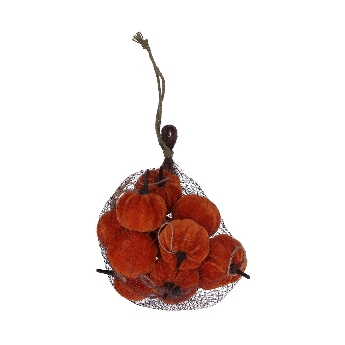 Gisela Graham Orange Velvet Pumpkin