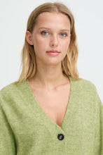 Load image into Gallery viewer, ICHI Baling Cardigan - Sage Green / Violet Blue