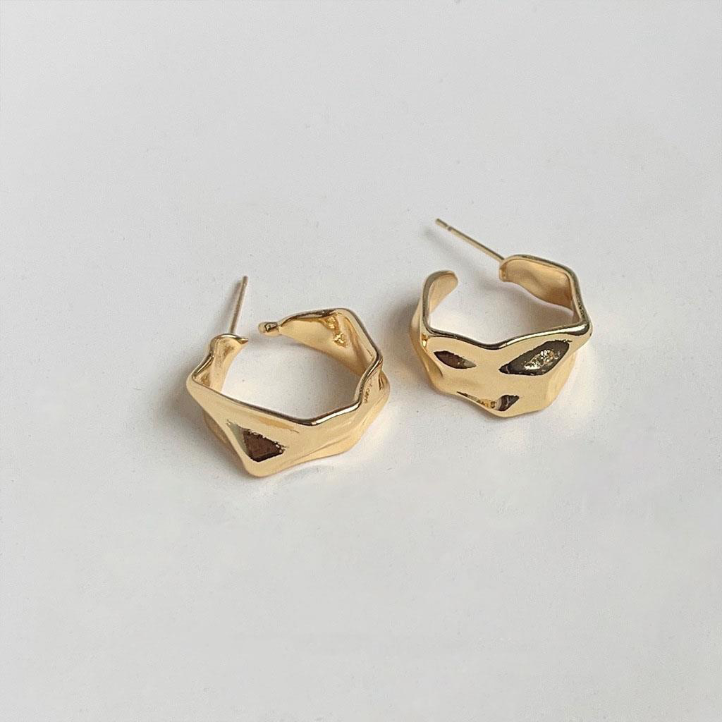 Jagged Hoops - Gold / Silver