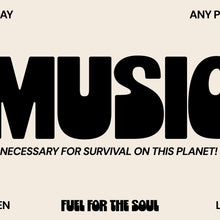 Load image into Gallery viewer, Music Typography Print A4