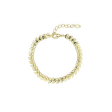 Load image into Gallery viewer, Hand Made Leaf Chains with Small Pearl Bracelet