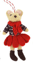 Load image into Gallery viewer, Mouse Family Felt Christmas Decorations - 4 Variants