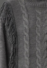 Load image into Gallery viewer, Religion Jamie Fringed Jumper - Charcoal