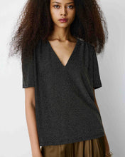 Load image into Gallery viewer, Grace & Mila Basilic V Neck Glitter Top - 2 Colours