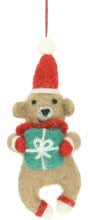 Load image into Gallery viewer, Felt Bear with Presents Christmas Decoration - 3 Options