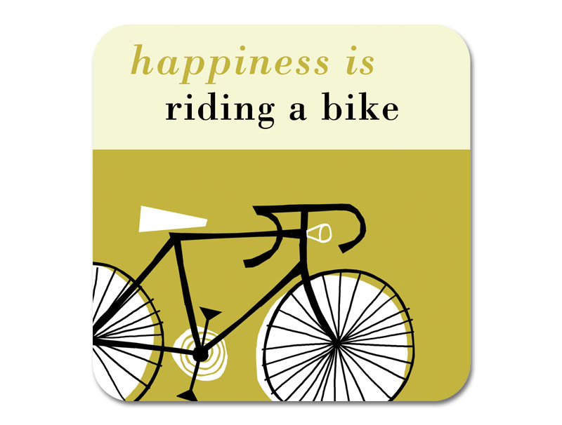Repeat Repeat Happiness Bike Coasters
