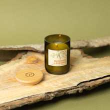 Load image into Gallery viewer, Eco Green Recycled Glass Candle - Mandarin & Lavender