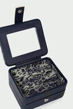 Load image into Gallery viewer, Tutti Cascade Small Jewellery Box - Navy Leopard