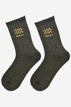 Load image into Gallery viewer, Sock Talk Women’s Zodiac Glitter Socks