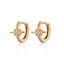 Load image into Gallery viewer, Scream Pretty Starburst Huggie Earrings - Gold or Silver