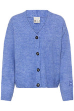Load image into Gallery viewer, ICHI Baling Cardigan - Sage Green / Violet Blue