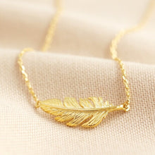 Load image into Gallery viewer, Lisa Angel Feather Necklace - Gold