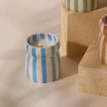 Load image into Gallery viewer, Paddywax Cabana Blue Ceramic Candle- Lost at Sea