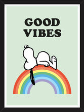 Load image into Gallery viewer, Good Vibes - Snoopy Framed Print