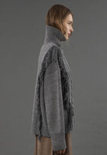 Load image into Gallery viewer, Religion Jamie Fringed Jumper - Charcoal