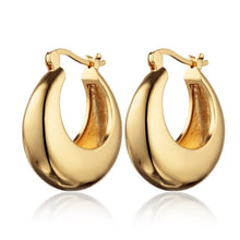 Load image into Gallery viewer, Scream Pretty Large Chunky Pillow Hoop Earrings - Silver/Gold