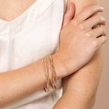 Load image into Gallery viewer, Set of 5 Beaded Tennis Bracelet in Gold