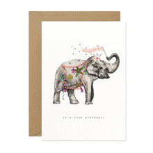 Load image into Gallery viewer, Stephanie Davies Elephant Birthday Greeting Card