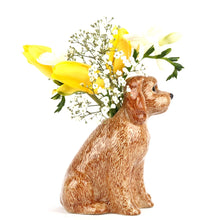 Load image into Gallery viewer, Quail Cockapoo Apricot Small Flower Vase