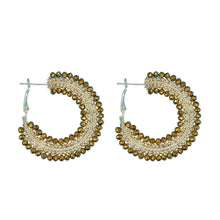 Load image into Gallery viewer, Beaded Hoop Earrings - 6 Colours