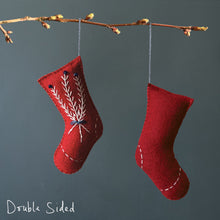 Load image into Gallery viewer, East of India Felt Embroidered Stocking - 2 Colours