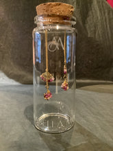 Load image into Gallery viewer, Annabella Moore Garnet & Pink Tourmaline Gemstone Earrings in a Bottle
