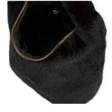 Load image into Gallery viewer, Every Other Faux Fur Scoop Bag - Black