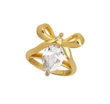 Load image into Gallery viewer, Amelia Scott Bow CZ Ring - Gold