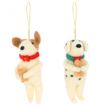 Load image into Gallery viewer, Eliot & Spotty Dog Felt Christmas Decoration - 2 Options