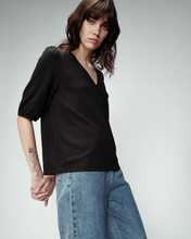 Load image into Gallery viewer, Grace & Mila Oreo V Neck Glitter Top