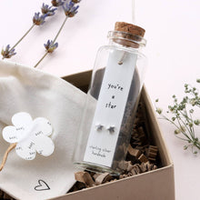 Load image into Gallery viewer, Attic Creations Message Bottle Earrings - ‘You’re a Star’