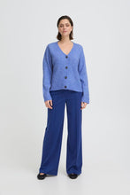 Load image into Gallery viewer, ICHI Baling Cardigan - Sage Green / Violet Blue