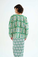 Load image into Gallery viewer, Compañía Fantástica Olive Flower Green Top
